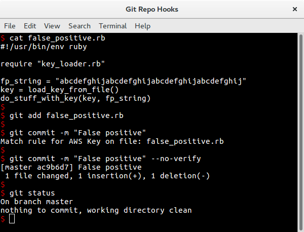 Bypass Git hook using --no-verify