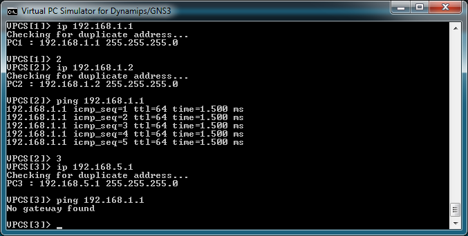 Setting VPC IP addresses and testing connectivity