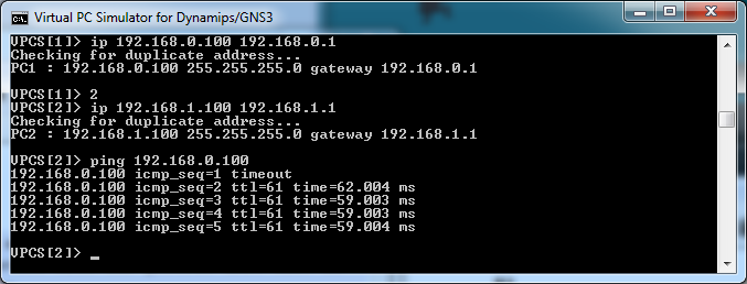 Setting up the IP addresses in VPC