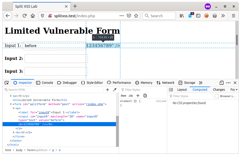 2.: Classification of XSS payloads (exemplified)