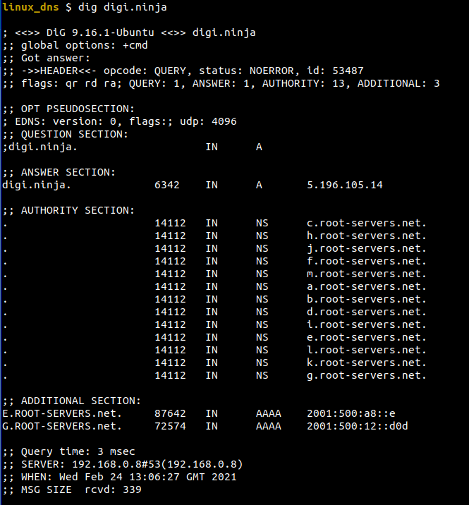 Linux не регистрируется в dns